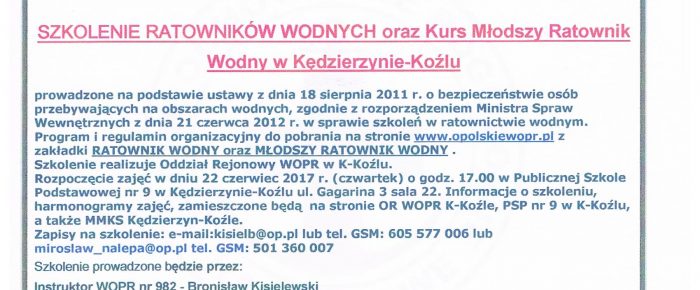 Szkolenie na stopień ratownika wodnego.