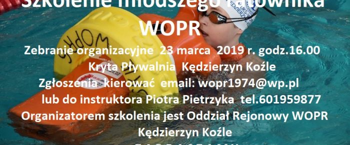 Szkolenie młodszego ratownika WOPR